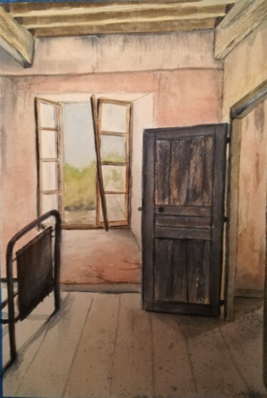 Peinture intitulée "Chambre rurex" par Mickael Thébault, Œuvre d'art originale, Aquarelle