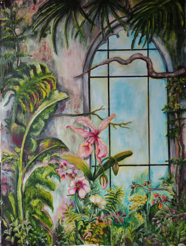 Peinture intitulée "La luce dentro olio…" par Ludo, Œuvre d'art originale, Huile Monté sur Châssis en bois