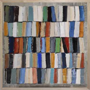 Painting titled "raconte moi une his…" by Sophie Dumont, Original Artwork, Oil Mounted on Wood Stretcher frame