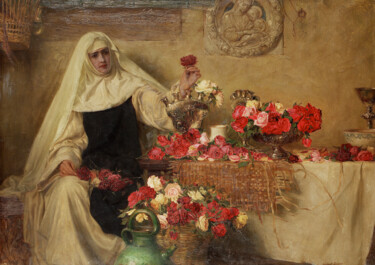 绘画 标题为“Pour la Sainte Doro…” 由Herbert James Draper, 原创艺术品, 油