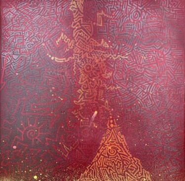 Malerei mit dem Titel "Lively energies" von Gianni Piermatteo, Original-Kunstwerk, Acryl Auf Keilrahmen aus Holz montiert