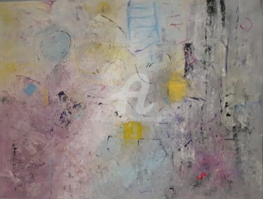 EXHIBITION 1 Painting titled "EXHIBITION 1" by Danièle Mercier-Lutz, Original Artwork, Acrylic Mounted on Wood Stretcher frame