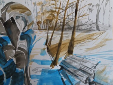 Peinture intitulée "Sans titre" par Marc Declercq, Œuvre d'art originale, Aquarelle
