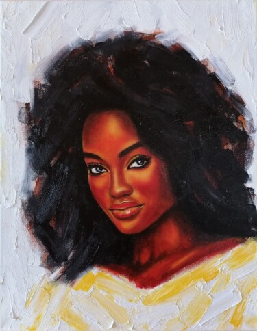 Original painting. Woman portrait African woman. Maybe I 제목이 "Original painting.…"인 미술작품 Elena Tananaeva로, 원작, 기름