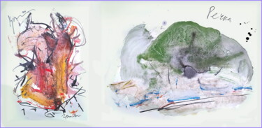 mushrooms on the river champignons sur la rivière 数字艺术 标题为“mushrooms on the ri…” 由Дима Dima Вильмс Wilms (Рок-Живописец Rock-Painter), 原创艺术品, 水彩