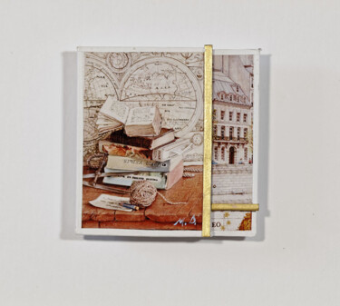 Printmaking titled "Miniature Hommage à…" by Marcel Duruflé, Original Artwork, Digital Print Mounted on Wood Panel