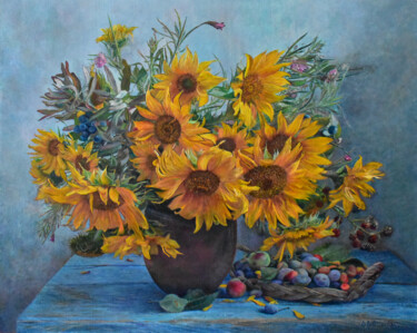 SUNNY MOOD 绘画 标题为“SUNNY MOOD” 由Sergey Suslov, 原创艺术品, 油 安装在木质担架架上