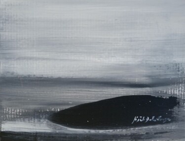 Paysage marin 824C 绘画 标题为“Paysage marin 824C” 由Gisèle Dalla Longa, 原创艺术品, 丙烯 安装在木板上