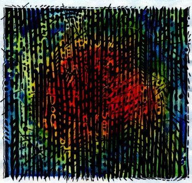 Painting titled "Lines (Time Border…" by Alex Henk, Original Artwork, Ink