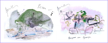 I drive on a tractor where the river is Digital Arts titled "I drive on a tracto…" by Dima Dima Vil Ms Wilms (Rok Zivopisec Rock Painter), Original Artwork, Waterco…