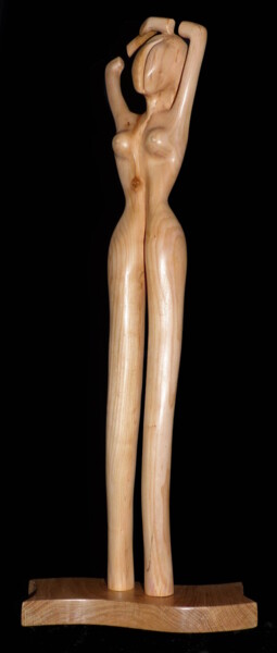 Evanescence Sculpture intitulée "Evanescence" par Claude David, Œuvre d'art originale, Bois
