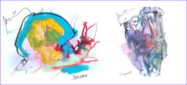 Digital Arts titled "turn - the snail is…" by Dima Dima Vil Ms Wilms (Rok Zivopisec Rock Painter), Original Artwork, Waterco…