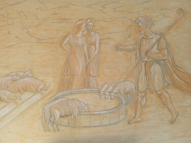 Painting titled "El encuentro" by Roser Solà, Original Artwork, Oil