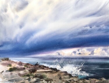 Before the storm Malerei mit dem Titel "Before the storm" von Eugenia Gorbacheva, Original-Kunstwerk, Aquarell
