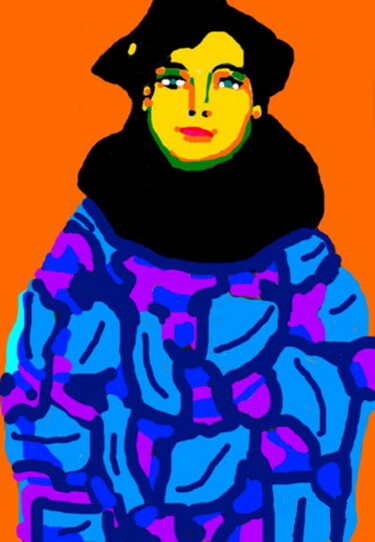 Madame le bleu vous va si bien Arts numériques intitulée "Madame le bleu vous…" par Stephane Pruvot, Œuvre d'art originale, Peinture numérique