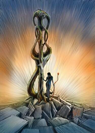 Digital Arts titled "Nuovo Vegetale" by Plauso Nivo Battistini, Original Artwork, Digital Painting
