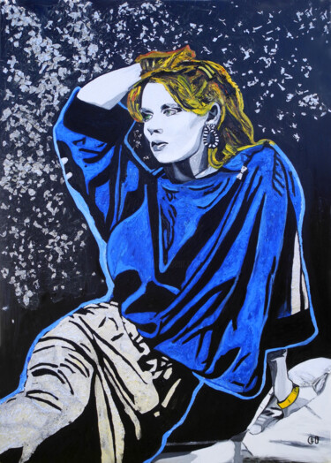 Der Blaue Engel - The Blue Angel Peinture intitulée "Der Blaue Engel - T…" par Jerome Labrunerie (GEO), Œuvre d'art originale, Huile Monté sur Châssis en bois