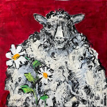 Peinture intitulée "nftmouton3" par Nathalie Grange, Œuvre d'art originale, Acrylique