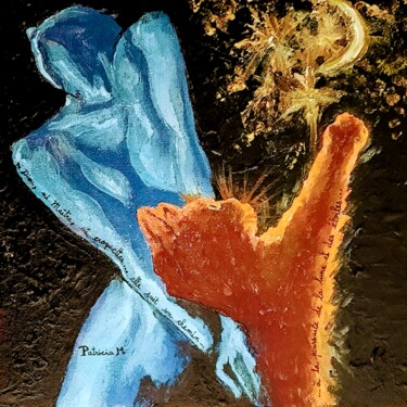 Painting titled "Ni dieu, ni maître.…" by Patricia M. Le Démon Du Crayon, Original Artwork, Acrylic Mounted on Cardboard