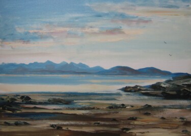 Aultbea, Ross and Cromarty, Scotland Painting titled "Aultbea, Ross and…" by Alexander Taylor Dickie, Original Artwork, Oil Mounted on Wood Stretcher frame