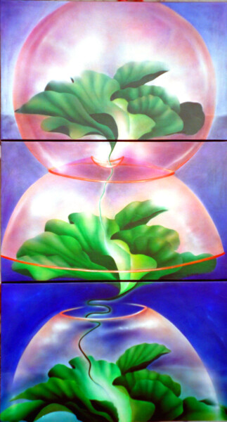 绘画 标题为“2001” 由Marie-Blanche Bayon, 原创艺术品, 丙烯 安装在木板上