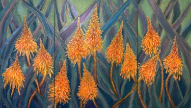 Original painting “Aloe Vera Bloom” "Original painting “…" başlıklı Tablo Olga Rokhmanyuk (ROArtUS) tarafından, Orijinal sanat, Akrilik