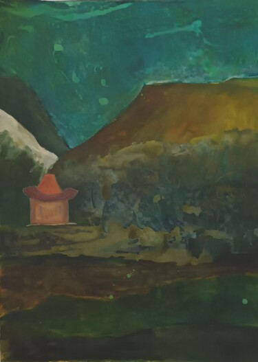 Peinture intitulée "transparences 13" par Nizard Dominique, Œuvre d'art originale, Aquarelle