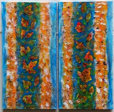 绘画 标题为“Abstract-autumn” 由Milka Urbaníková, 原创艺术品, 丙烯