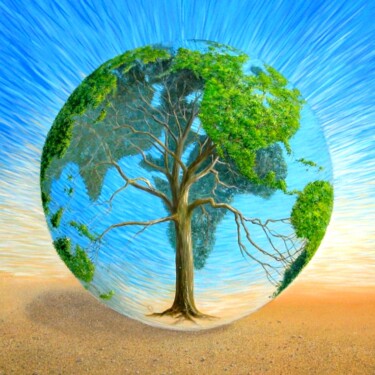 La Planète présentant mon Amérique en arbre vivant