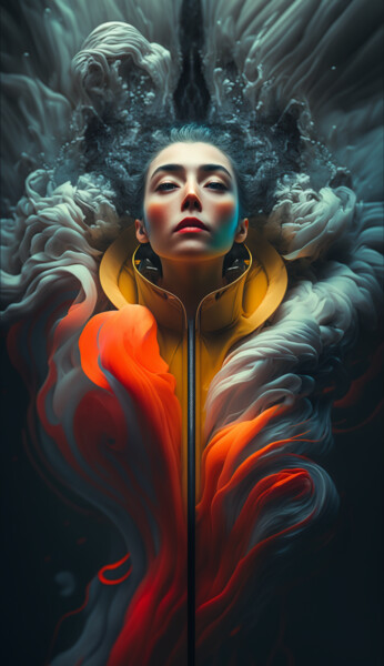 数字艺术 标题为“Inspired Girl - flu…” 由Andrea Tscherbner, 原创艺术品, AI生成的图像