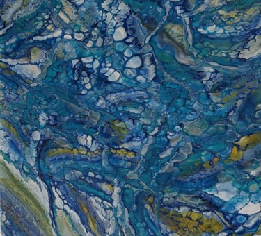 Peinture intitulée "Fonds marins" par Mado, Œuvre d'art originale, Acrylique Monté sur Châssis en bois