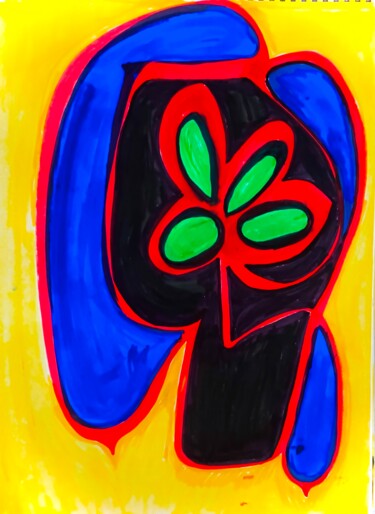 图画 标题为“Flower pot” 由Greg Powell, 原创艺术品, 标记