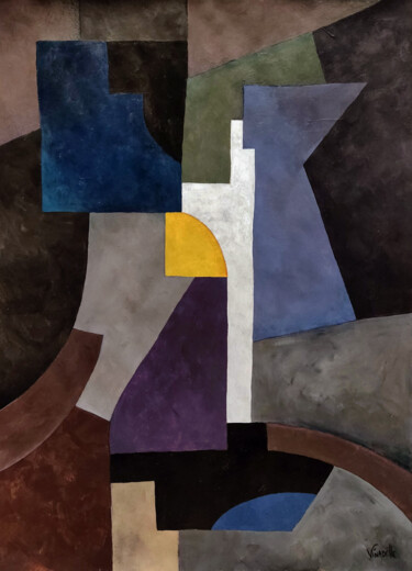 Austère mystère Peinture intitulée "Austère mystère" par Benoit Vinadelle, Œuvre d'art originale, Acrylique