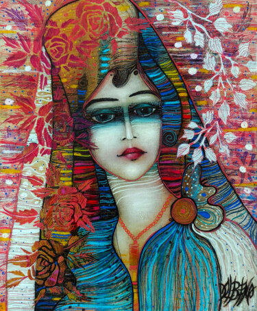 Peinture intitulée "PICASSO LOVED ME 2" par Albena Vatcheva, Œuvre d'art originale, Huile Monté sur Châssis en bois