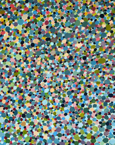 Large abstract pointillism neutral painting 绘画 标题为“Large abstract poin…” 由Julia Brinkfrau, 原创艺术品, 丙烯