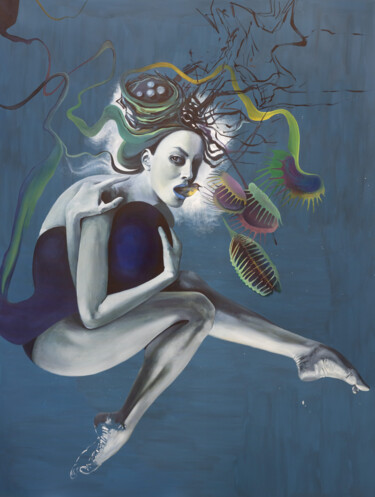 Painting titled "Mimicry" by Irina Greciuhina, Original Artwork, Oil