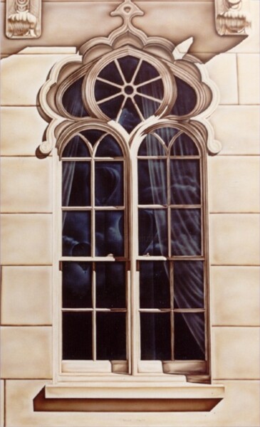 Painting titled "Pavillion window" by Richard Murrin, Original Artwork, Oil