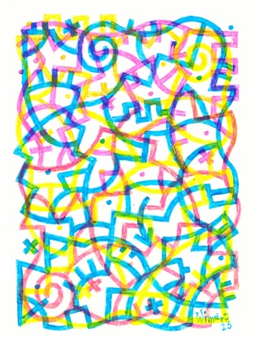 Peinture intitulée "Diffraction" par Vincent Wimart, Œuvre d'art originale, Acrylique