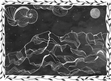 Sainte Victoire dans tous ses états n°3 Drawing titled "Sainte Victoire dan…" by Camille Geraldes, Original Artwork, Acrylic