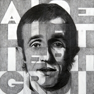 제목이 "PORTRAIT OF ALIGHIE…"인 그림 Saverio Magistri로, 원작, 연필