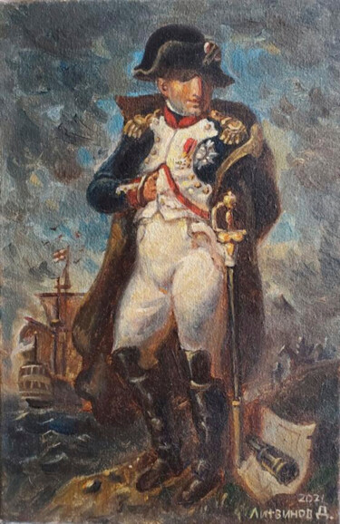 绘画 标题为“Napoleon on the isl…” 由Daniel Litvinov, 原创艺术品, 油
