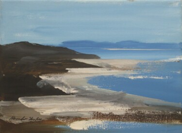 The Silver Sands of Morar, Scotland Malarstwo zatytułowany „The Silver Sands of…” autorstwa Alexander Taylor Dickie, Oryginalna praca, Olej Zamontowany na Drewn…