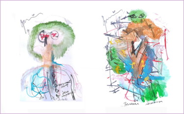 "la skieuse verte et…" başlıklı Dijital Sanat Дима Dima Вильмс Wilms (Рок-Живописец Rock-Painter) tarafından, Orijinal sanat…