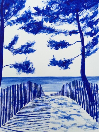 Sainte-Marine bleue outremer #1 Pintura titulada "Sainte-Marine bleue…" por Frédéric Cadiou, Obra de arte original, Acrílico