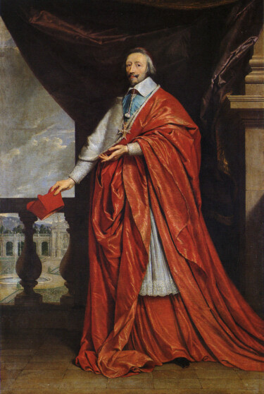 Armand-Jean du Plessis, cardinal de Richelieu Peinture intitulée "Armand-Jean du Ples…" par Philippe De Champaigne, Œuvre d'art originale, Huile