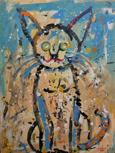 Pittura intitolato "février 2023" da Arnaud Broutin, Opera d'arte originale, Acrilico Montato su Telaio per barella in legno