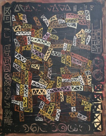 Peinture intitulée "CREATION" par Mathias Sager, Œuvre d'art originale, Acrylique Monté sur Châssis en bois