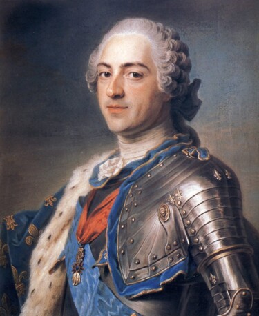 Portrait de Louis XV Dessin intitulée "Portrait de Louis XV" par Maurice Quentin De La Tour, Œuvre d'art originale, Pastel