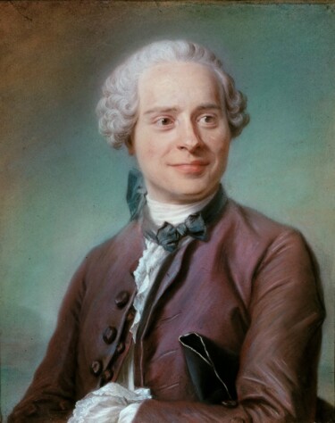 Portrait de Jean le Rond d'Alembert Drawing titled "Portrait de Jean le…" by Maurice Quentin De La Tour, Original Artwork, Pastel