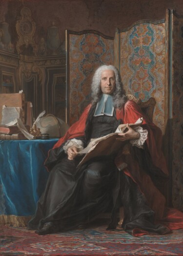 Portrait de Gabriel Bernard de Rieux Dessin intitulée "Portrait de Gabriel…" par Maurice Quentin De La Tour, Œuvre d'art originale, Pastel
